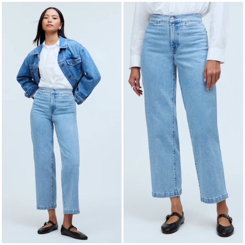 Madewell The Emmett Wide-Leg Crop Jean: Welt Pocket Edition